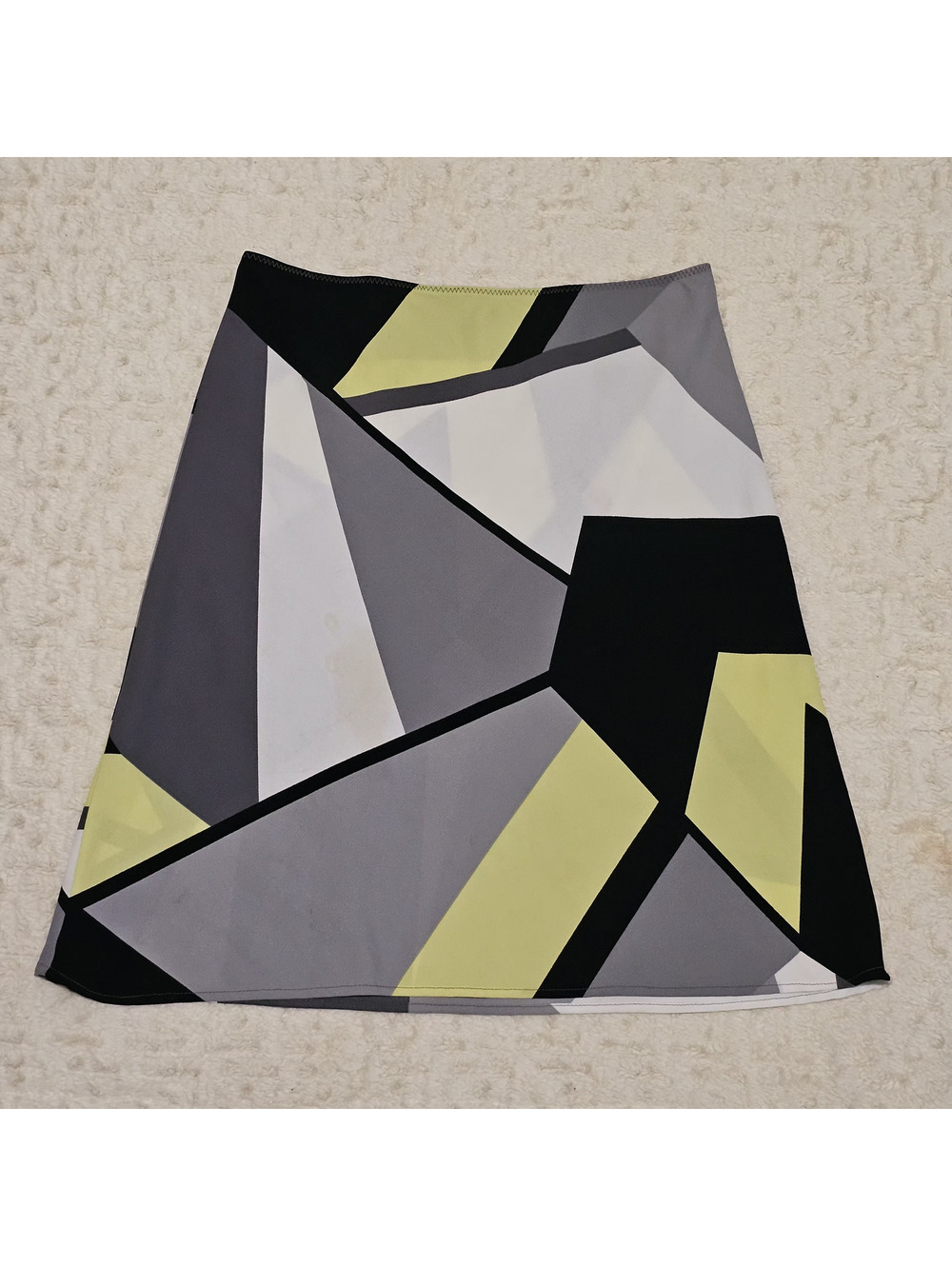 Zara Basic Geometric Color Block Abstract Skirt US 6